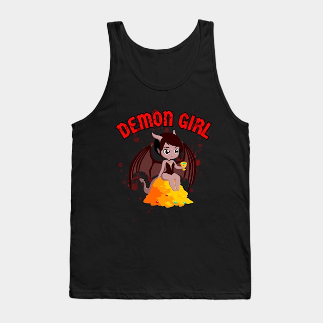 Demon Girl Tank Top by Spatski